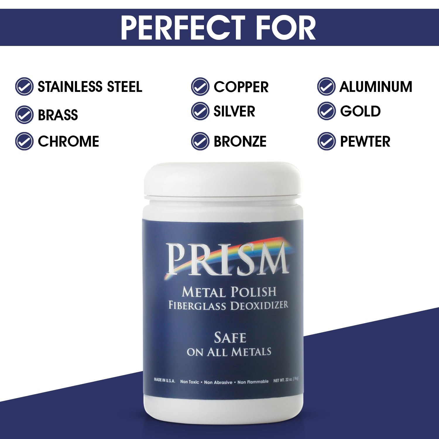 Metal Polish 32 Oz – Achieve a Brilliant Shine on Aluminum, Chrome, Stainless St