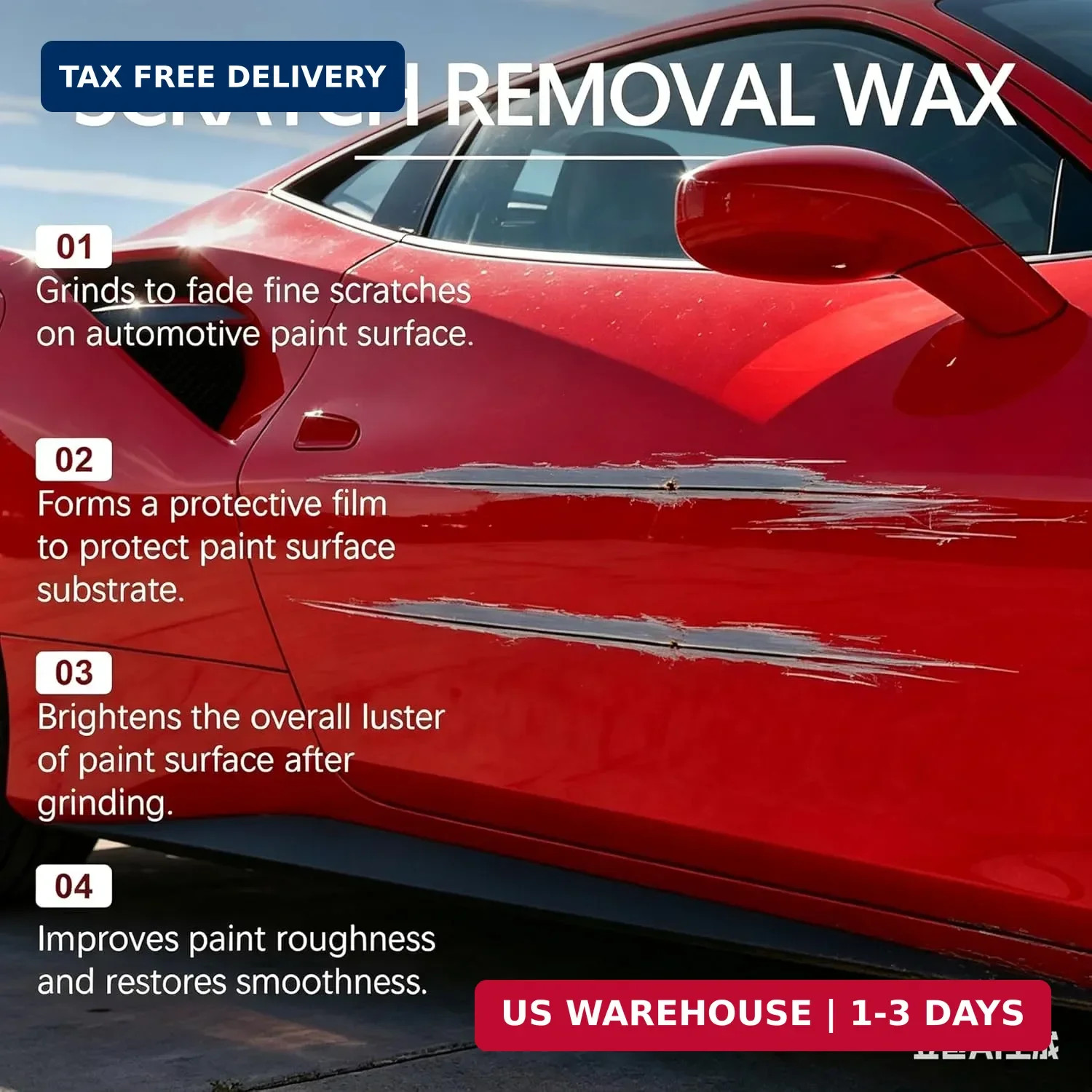 2026 New Premium Car Scratch Removal Wax, 120g Complete Car Scratch Remover Wax,
