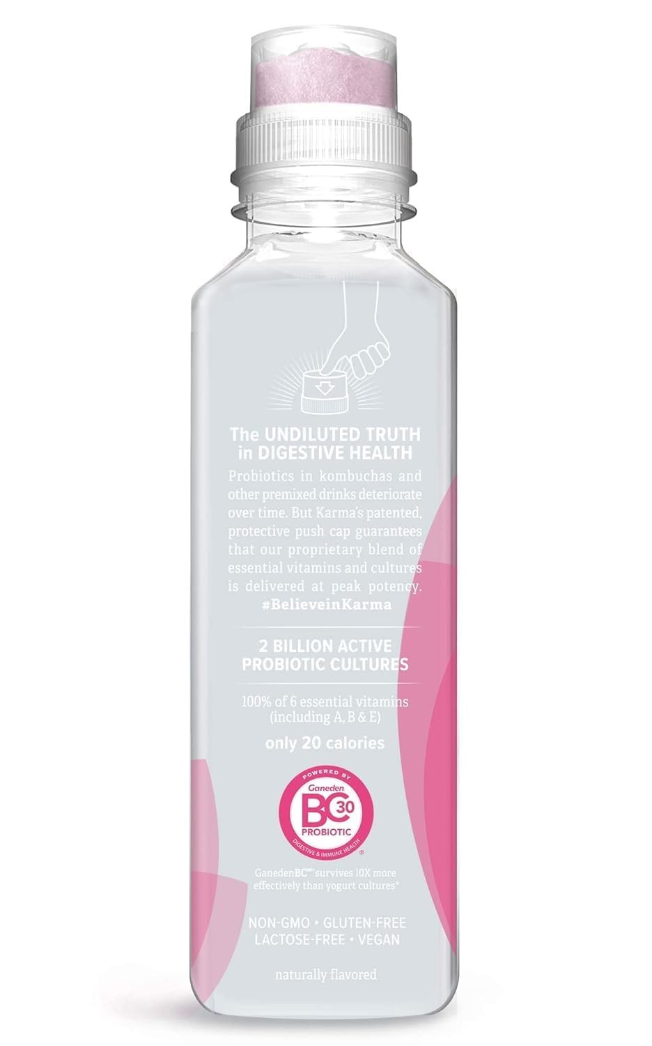 Karma Probiotic Water – 12 Pack, Strawberry Lemonade Drink – Immune & Gut Heal
