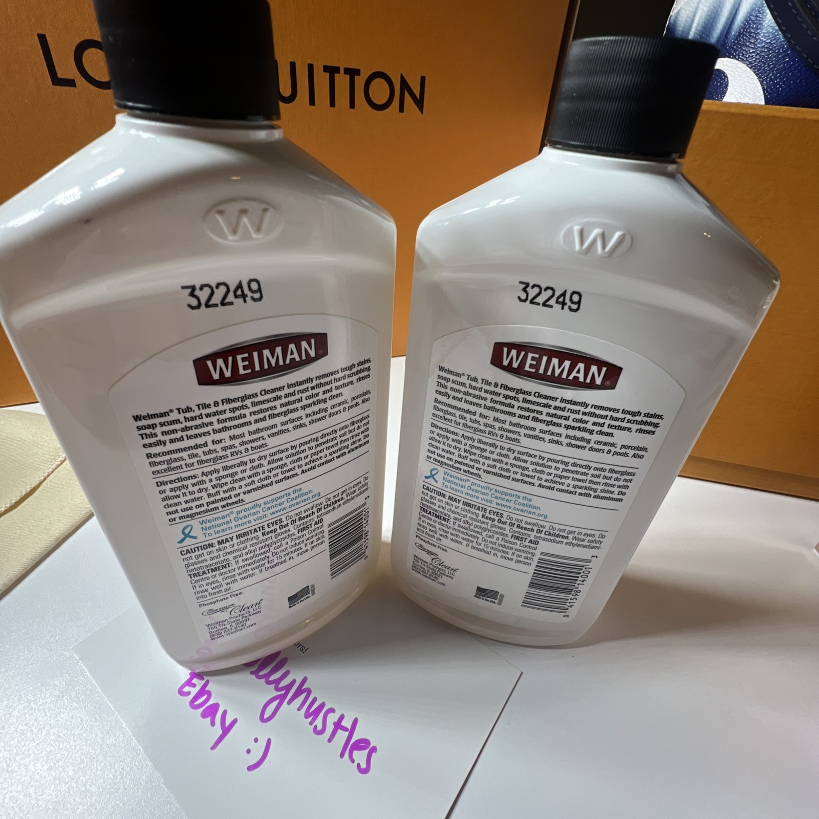 Lot of TWO Weiman Tub, Tile & Fiberglass Cleaner 16 oz NEW SEALED