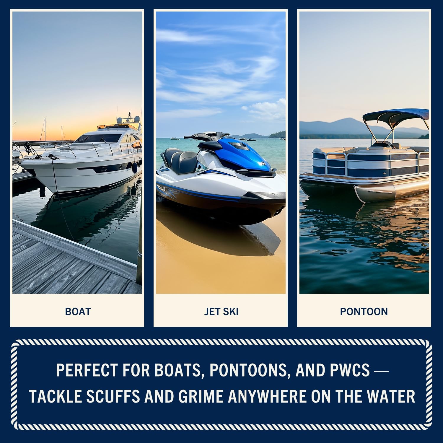 Boat Scuff Eraser Magic Boat Eraser Cleaner for Seats Hulls Marine Cleaning Pad