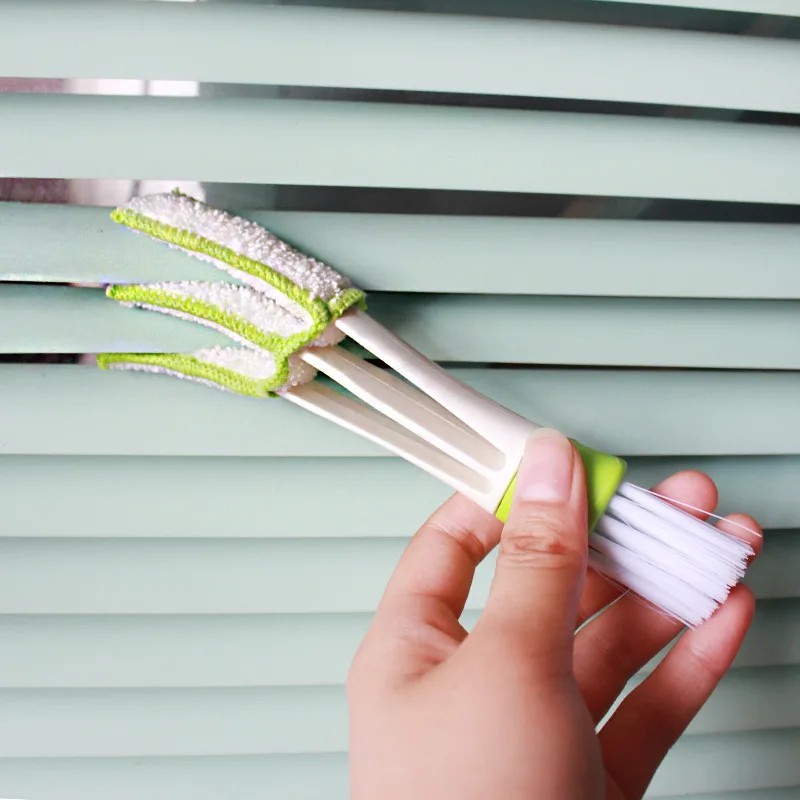 Portable Double End Car Vent Brush Computer Dust Cleaner Window Air Con Blinds