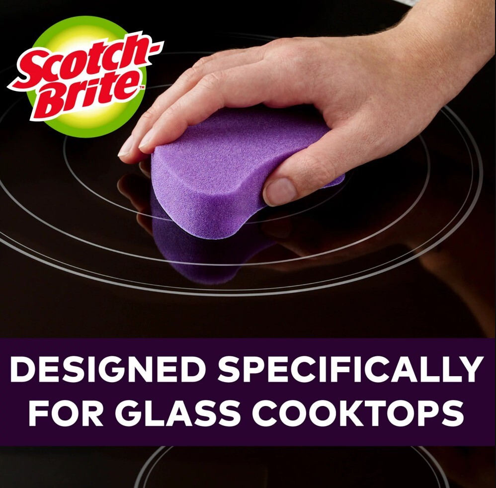 Scotch-Brite Glass Cooktop Pads, Great for Glass Stovetops 2 Pads