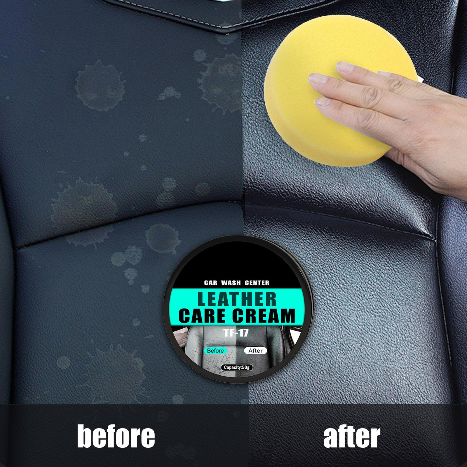 50g Car Leather Color Restorer Cream Cleaning Paste For Car Seats Leather Care