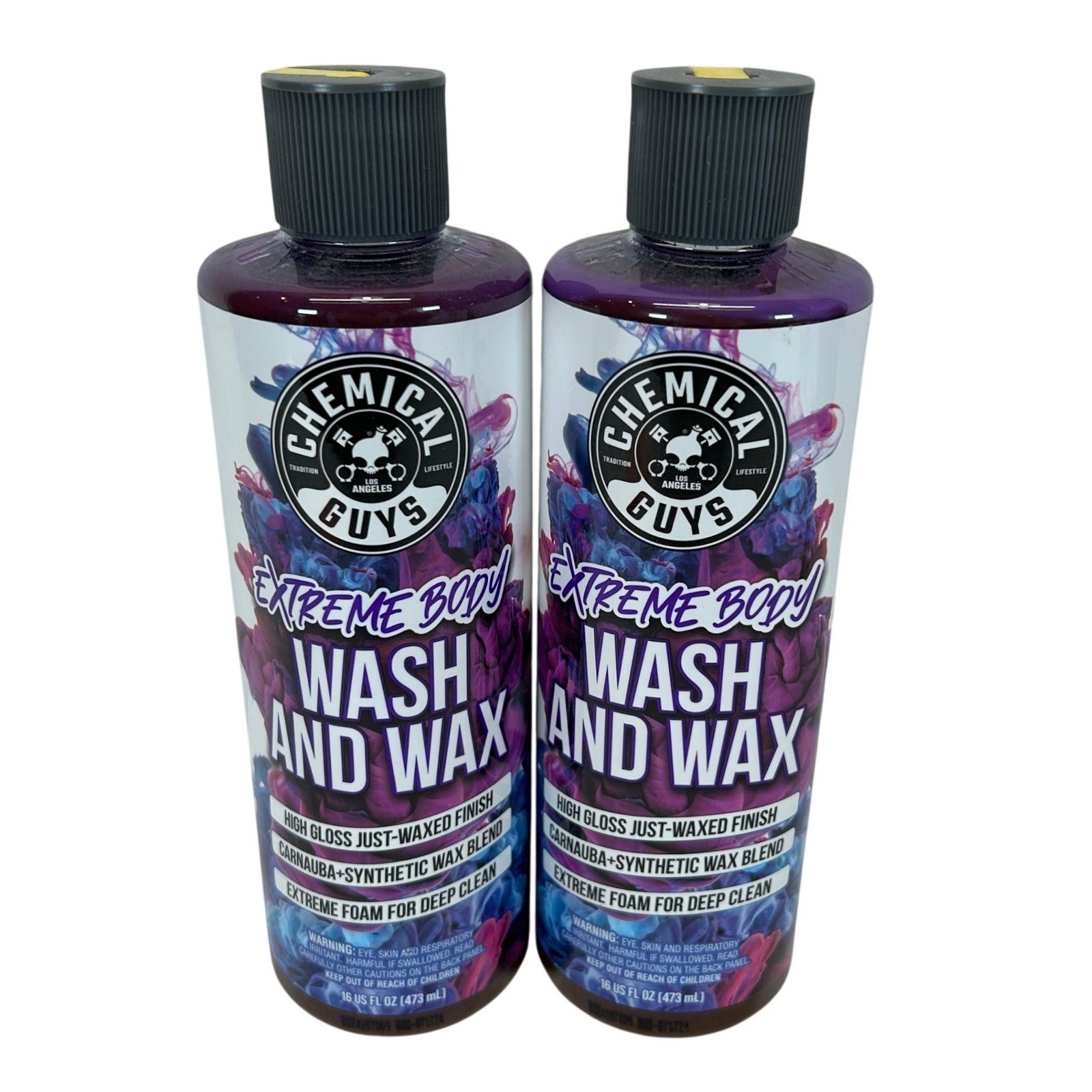 Chemical Guys Extreme Body Wash and Wax 16oz CWS20716 High Gloss 2 Pack New