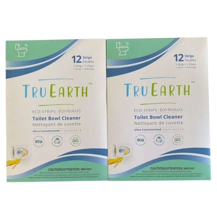 Tru Earth Toilet Bowl Cleaner 24 Eco-Strips Ultra Concentrated (2 Packs of 12)