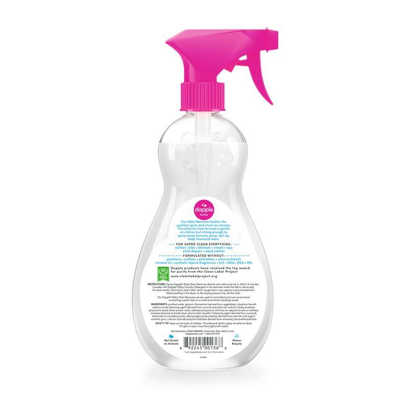 Hypoallergenic Baby Stain Remover Spray Plant-Based Fragrance-Free Tough Stains