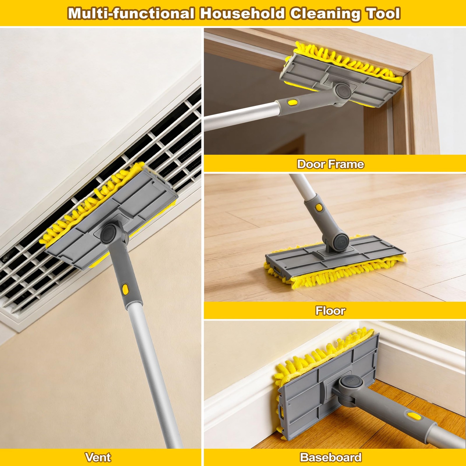 77” Ceiling Fan Cleaner Duster with Extra Bendable Chenille Dust Cleaning Too…