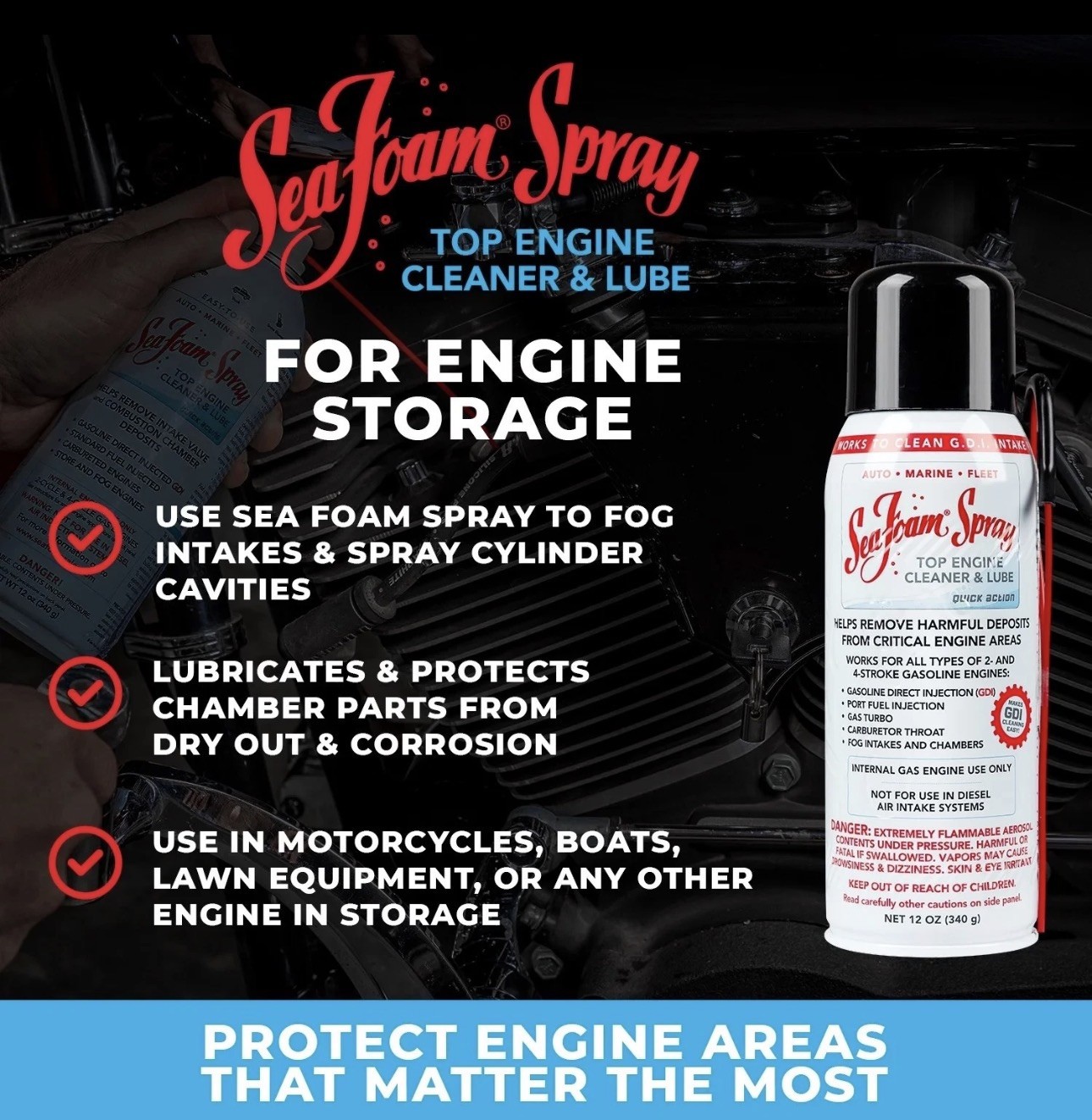 Sea Foam SS14 Cleaner and Lube Spray, 14 oz