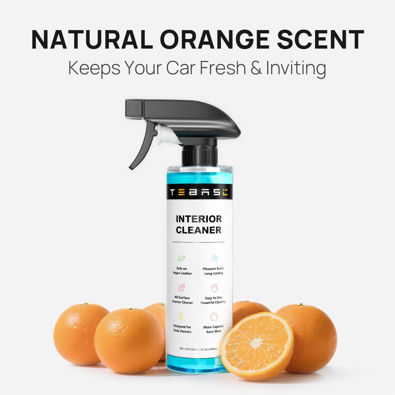 Interior Cleaner & Seat Stain Remover for Vegan Leather – Car Detailing Kit for