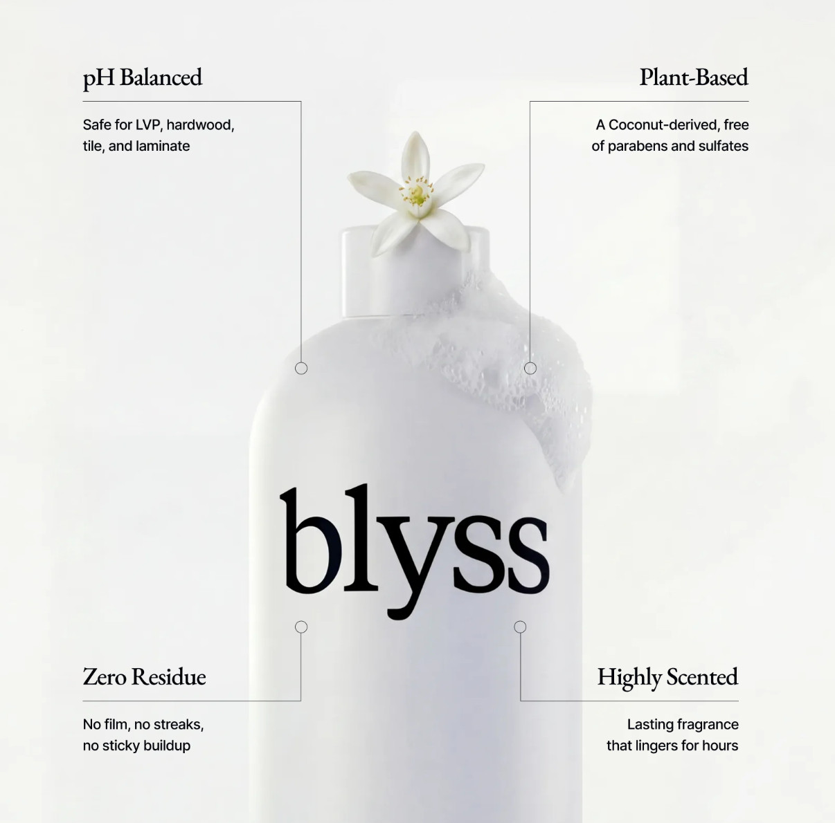 Blyss Mop Soap HEARTBREAKER 16.9 Fl Oz