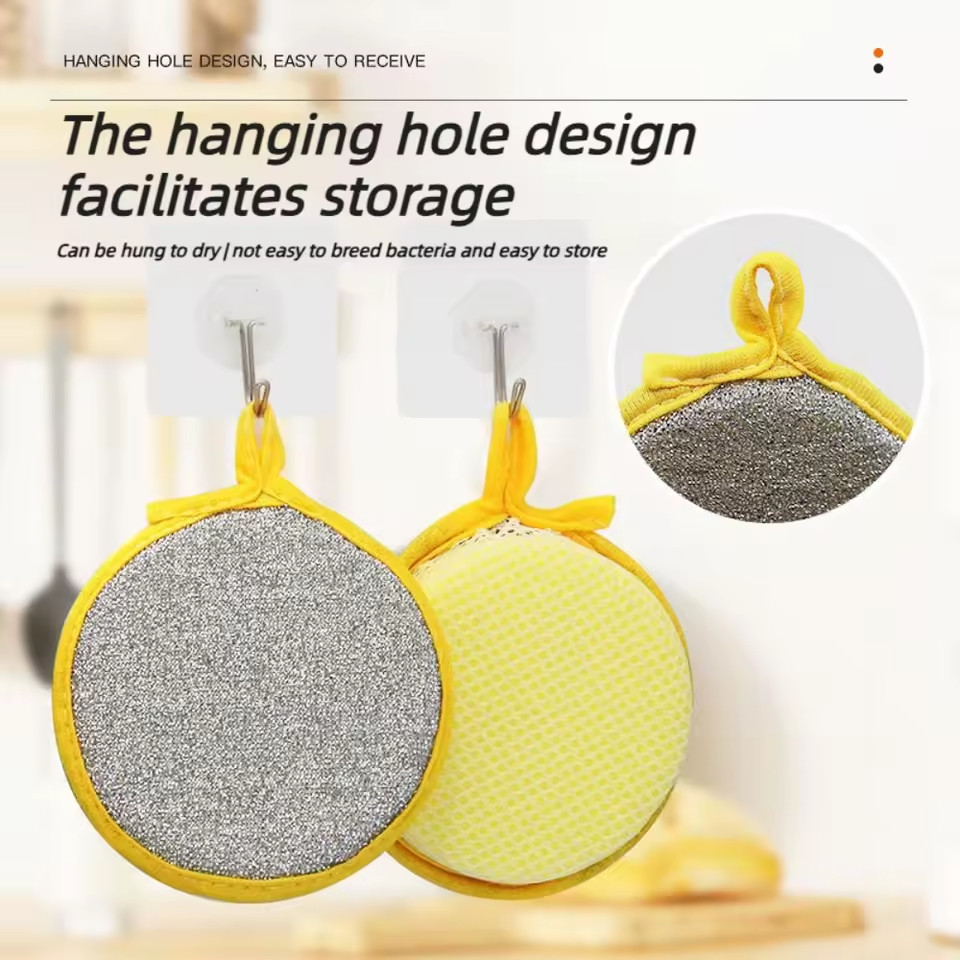 10PCS Double Sided Dishwashing Sponges Kitchen Cleaning Scrub Pads for Dishes