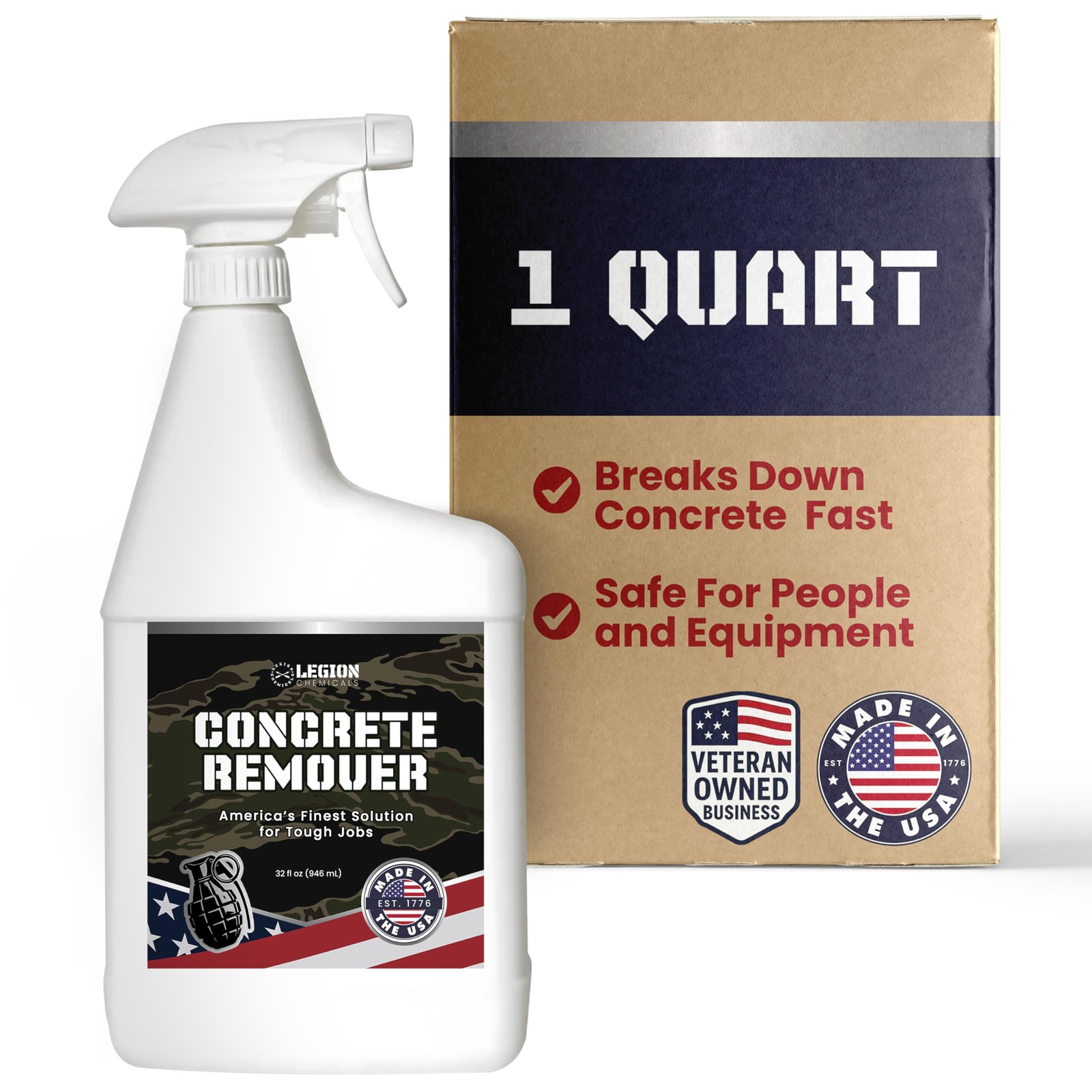 Heavy Concrete Remover – Dried Concrete & Cement Dissolver (Non-Corrosive, Bi…
