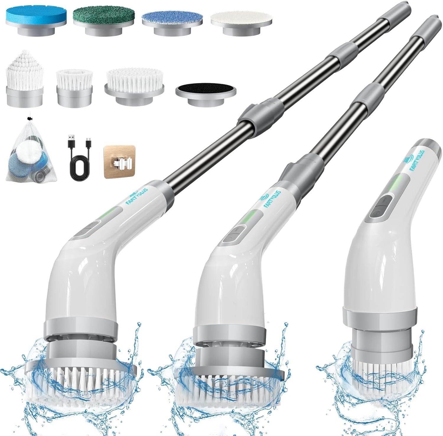 8 IN 1 Electric Spin Scrubber Cordless Power Cleaning Brush rechargeable cleaner