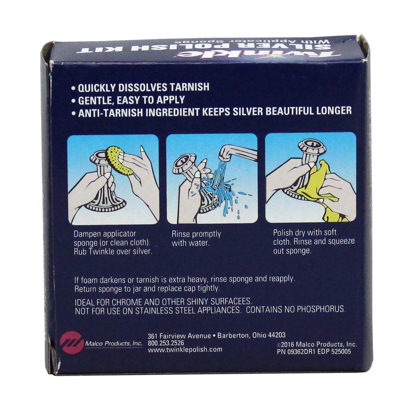 Twinkle 525005 Silver/Chrome Polish Anti Tarnish Cream 4.4 oz. (Pack of 12)