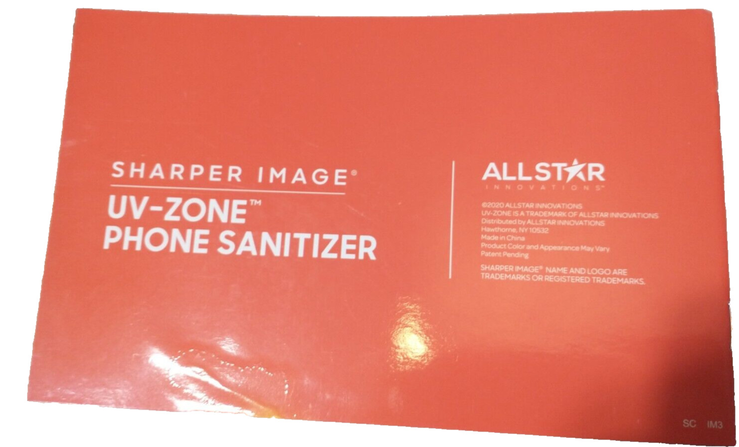 Sharper Image UV-Zone Phone Sanitizer Disinfect Grannycore A55