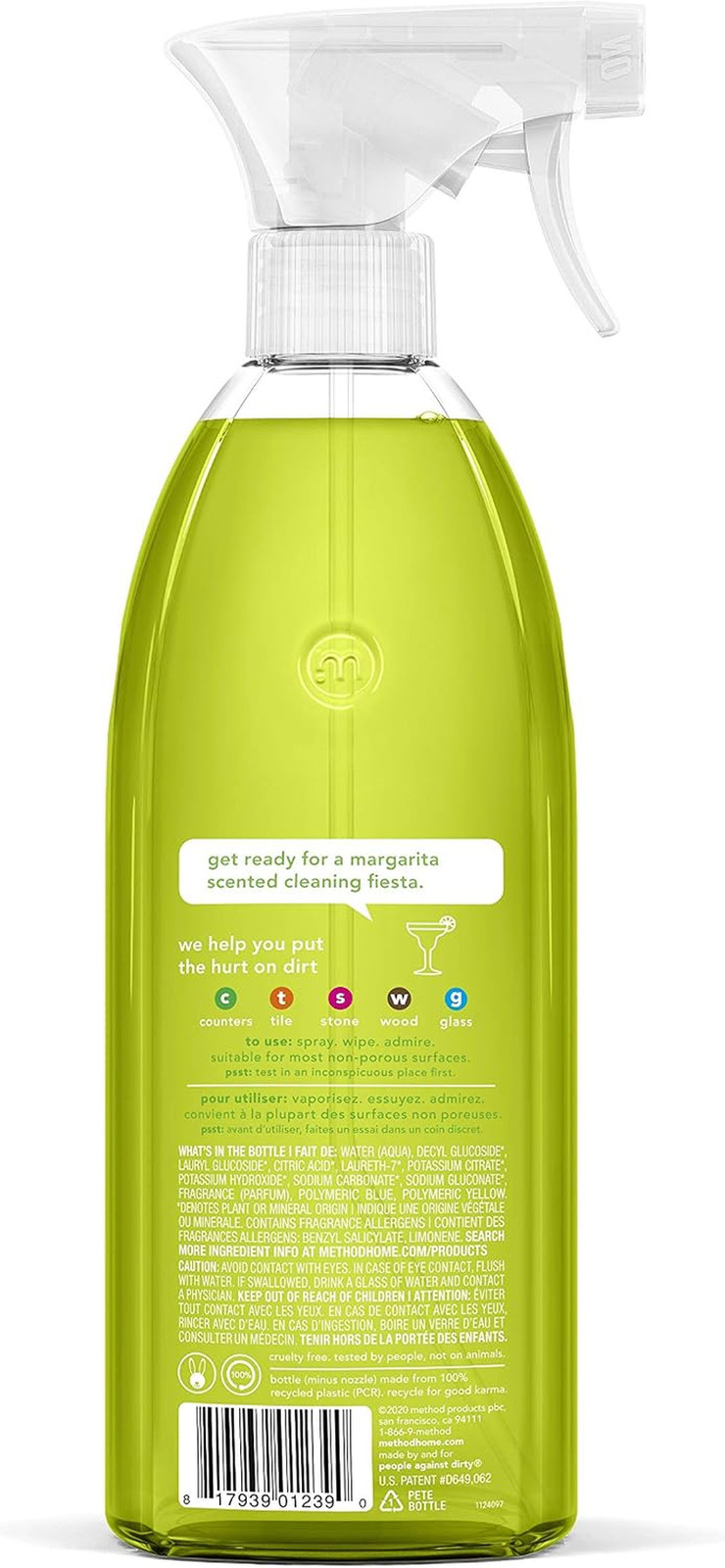 Method All Purpose Cleaner, Lime + Sea Salt, 28 Fl Oz (Pack of 8), Eco-Friendly