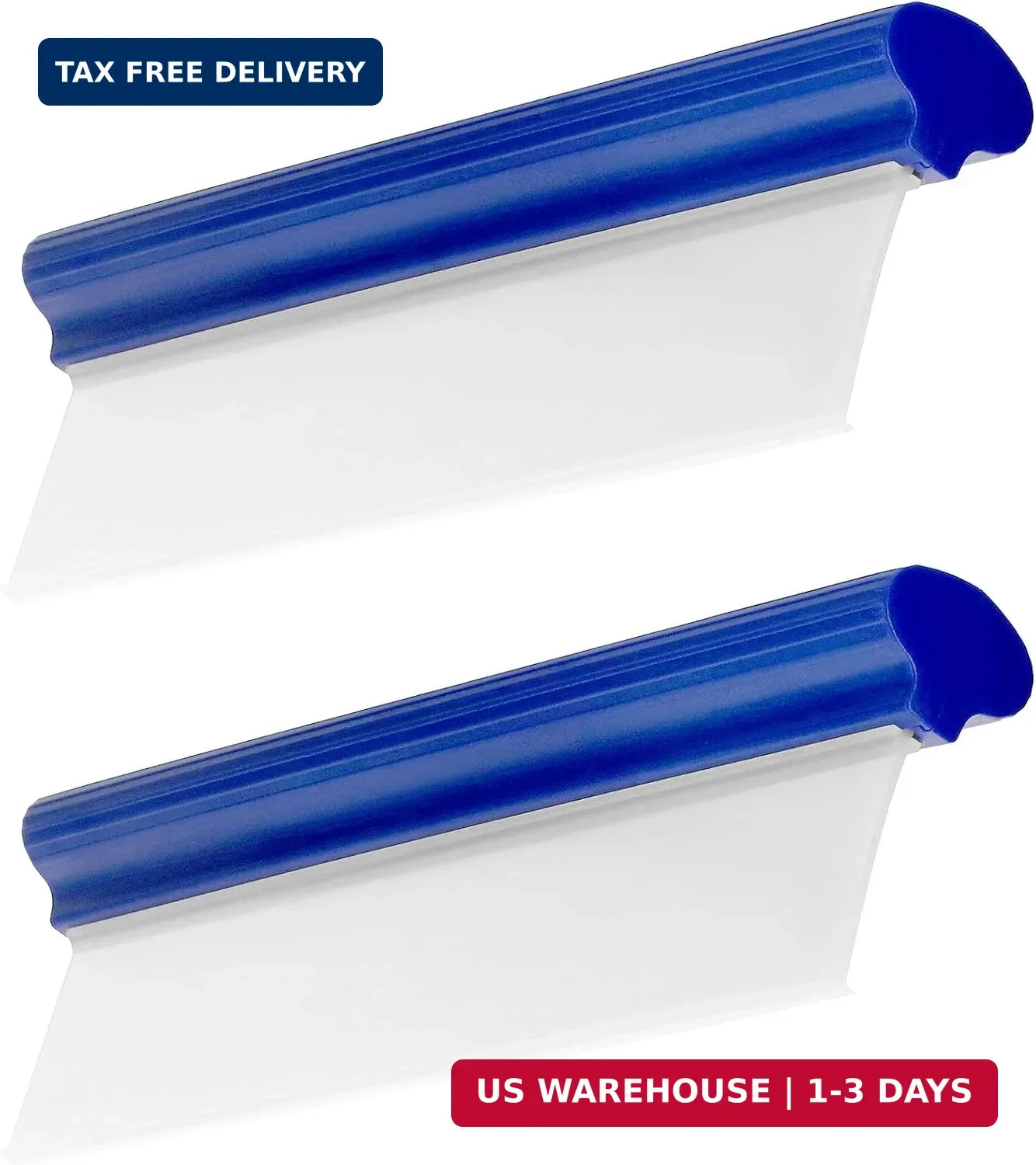 QWORK Car Squeegee, 2 Pack 12 inch Flexible Car Water Scraper Tool Silicone Wind