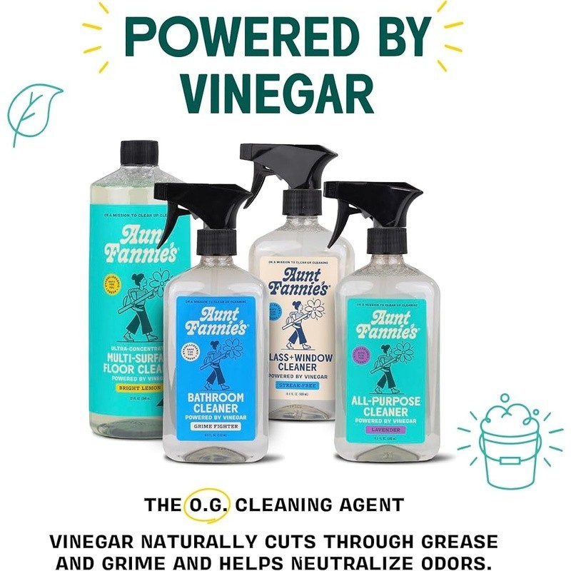 Natural Floor Cleaner Multi-Surface Vinegar Concentrate Non-Toxic Plant Based US