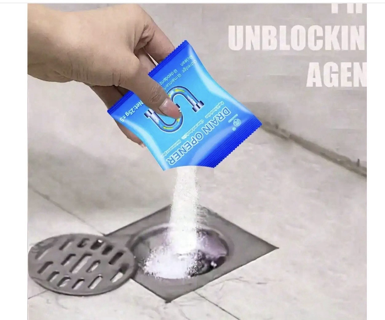10x Super Strong Drain Cleaner Kitchen Toilet Pipe Clog Remover Fast Acting