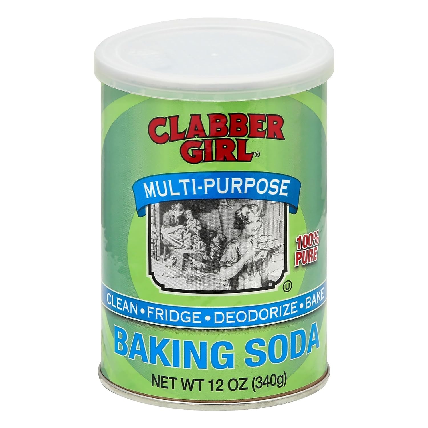 Clabber Girl 12 Ounce Baking Soda – Pure Sodium Bicarbonate, Safe & Versatile