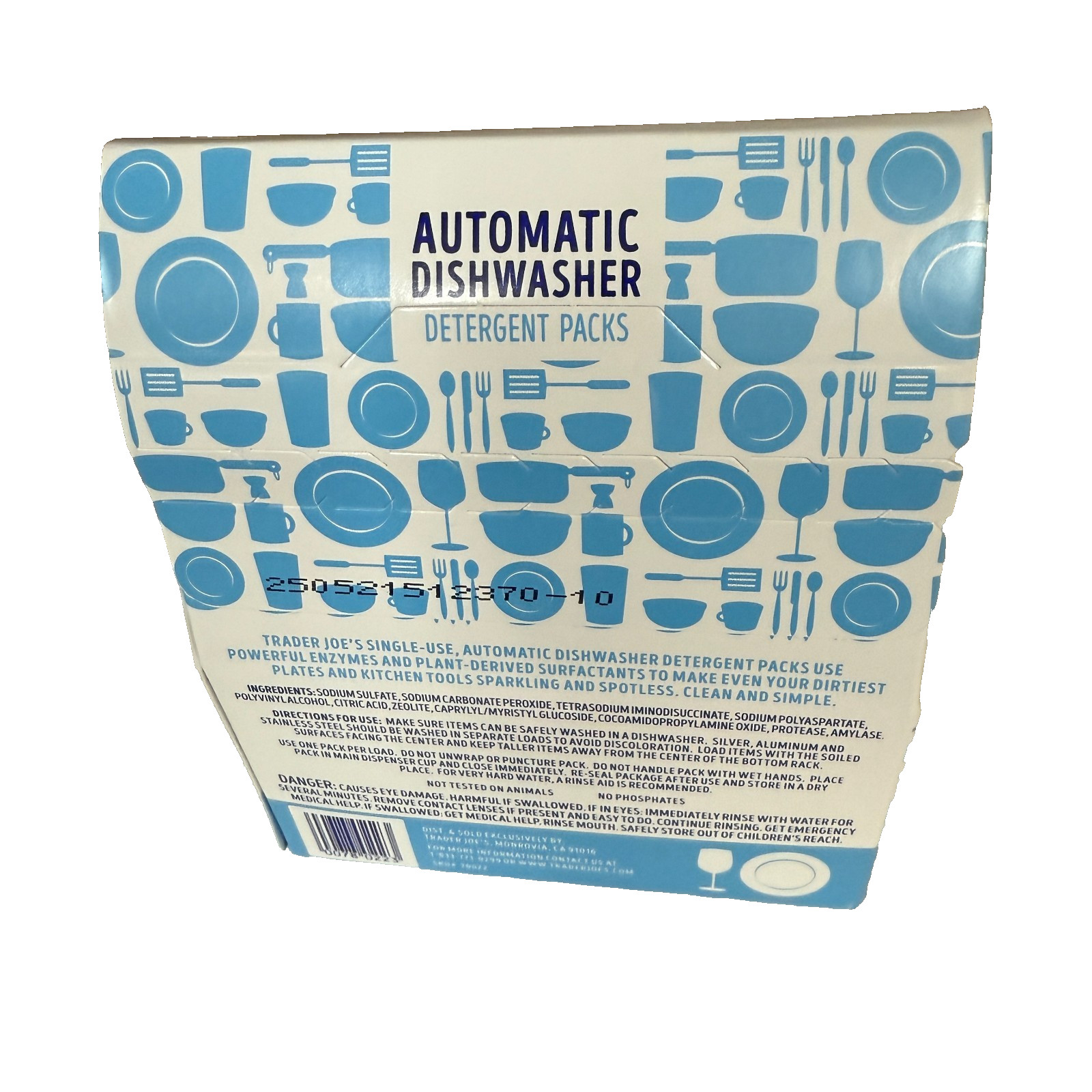 1X Trader Joe’s Free and Clear Automatic Dishwasher Detergent Packs 20 Pieces