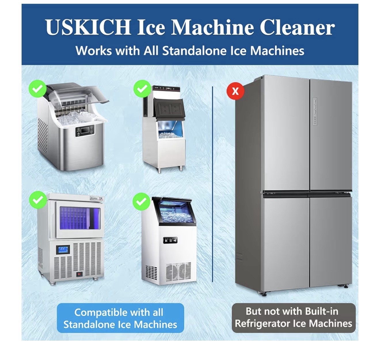 USKICH Ice Machine Cleaner Tablets 36 Pack Unscented 360g Descaler Non Toxic