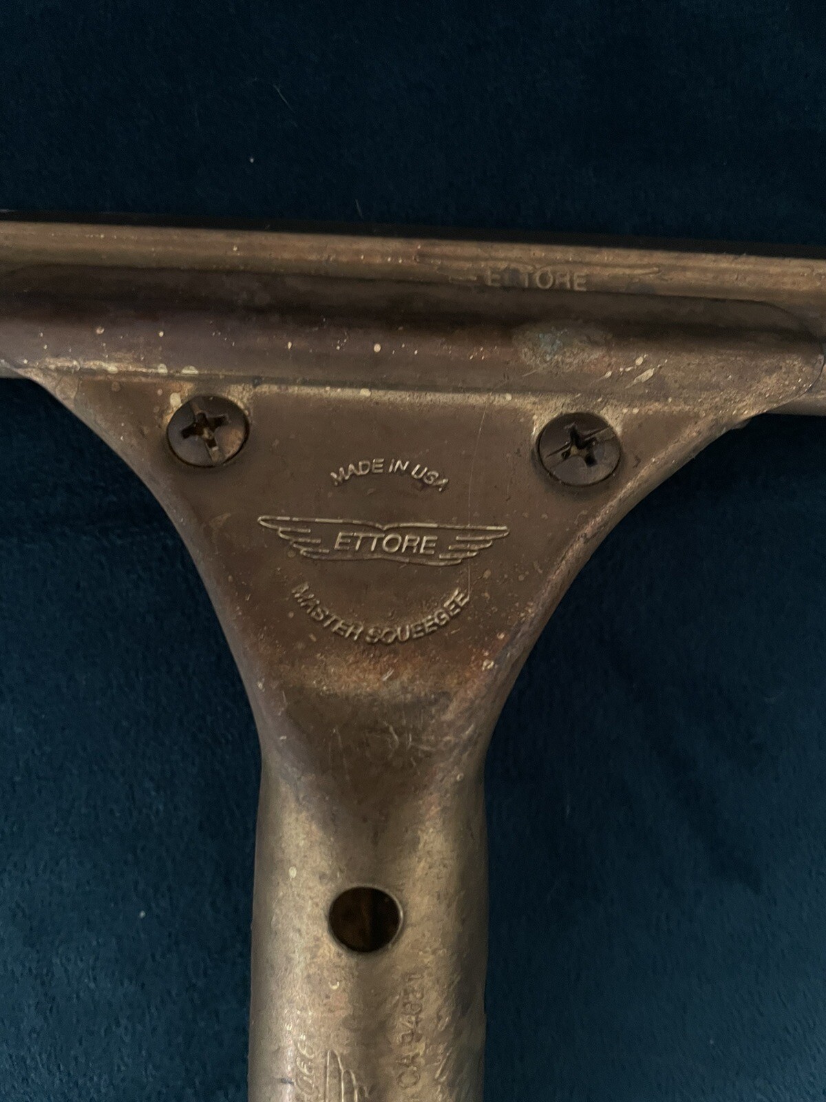 Vintage Ettore Brass Window Squeegee North Squeeze Made in USA 16″ Cleaning