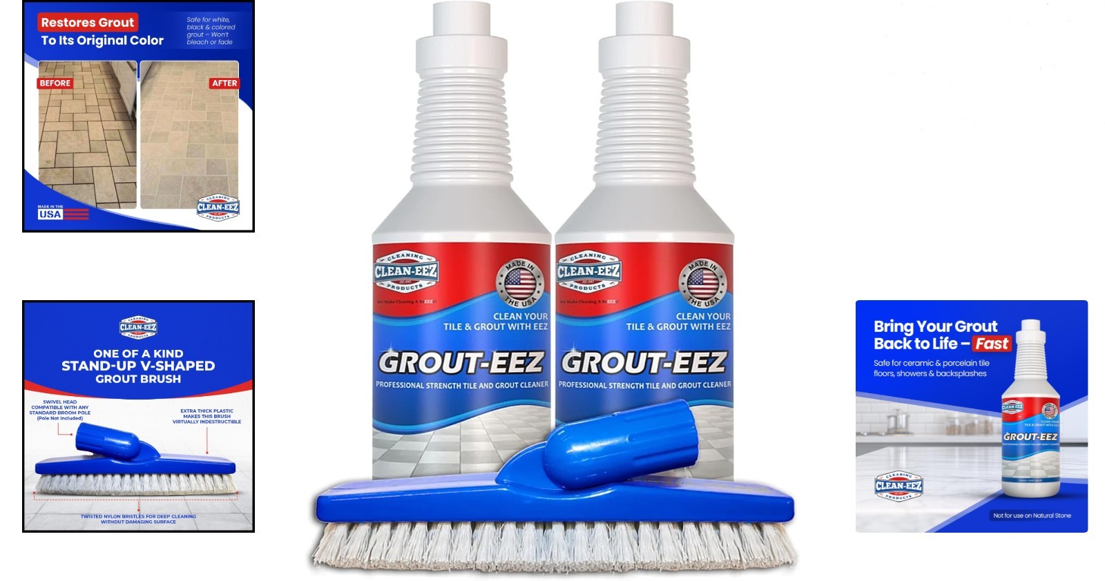 Effortless Grout Cleaning – Clean-eez 2 Pack with Innovative Brush Attachment