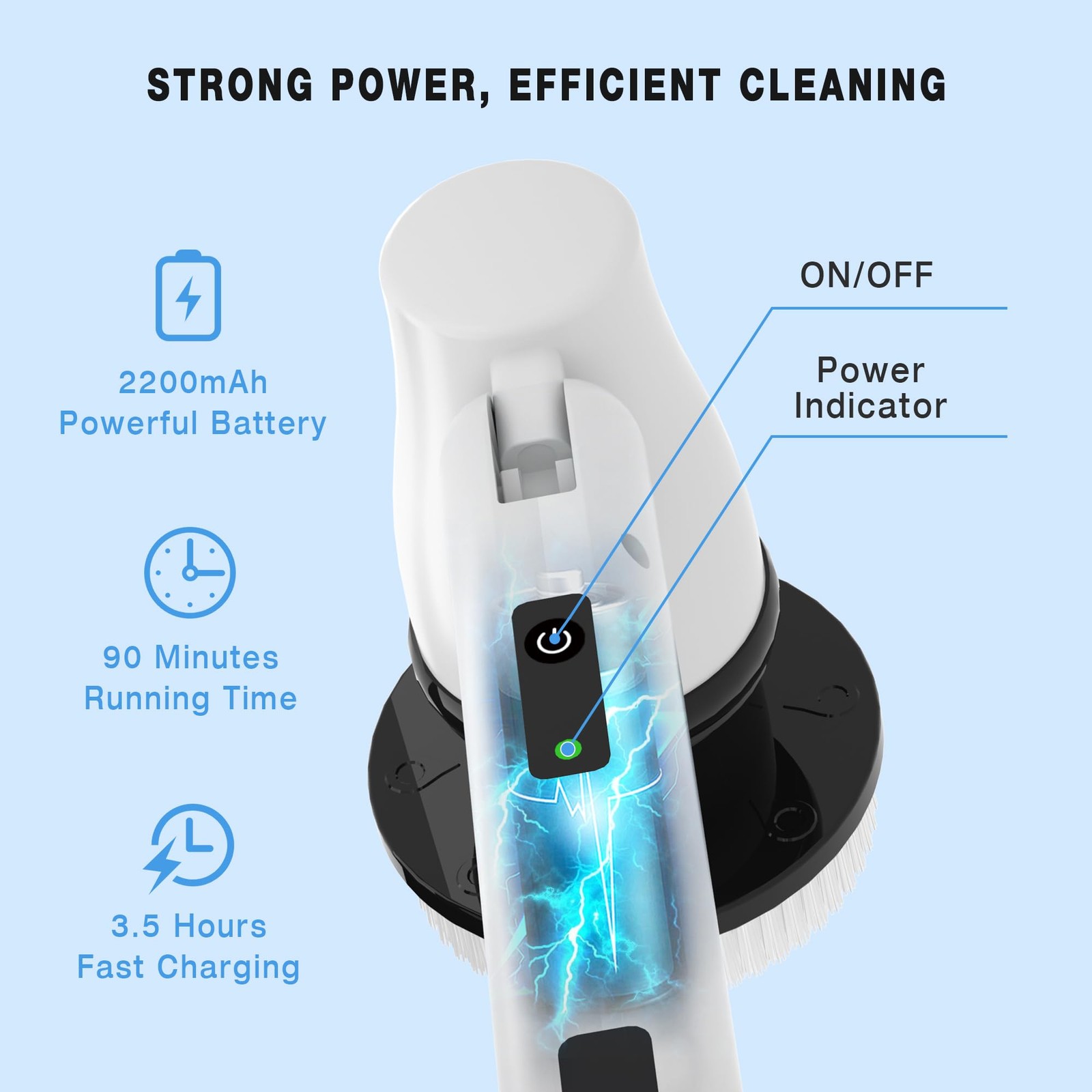 Spin Scrubber Cordless Cleaning Brush with 7 Replaceable Brush Heads & Adjust…