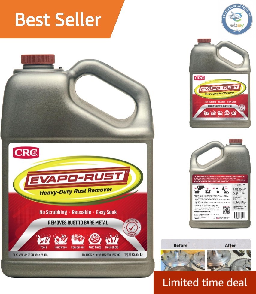 1 Gallon Water-Based Rust Remover – Safe Removal for Auto Parts & Antiques