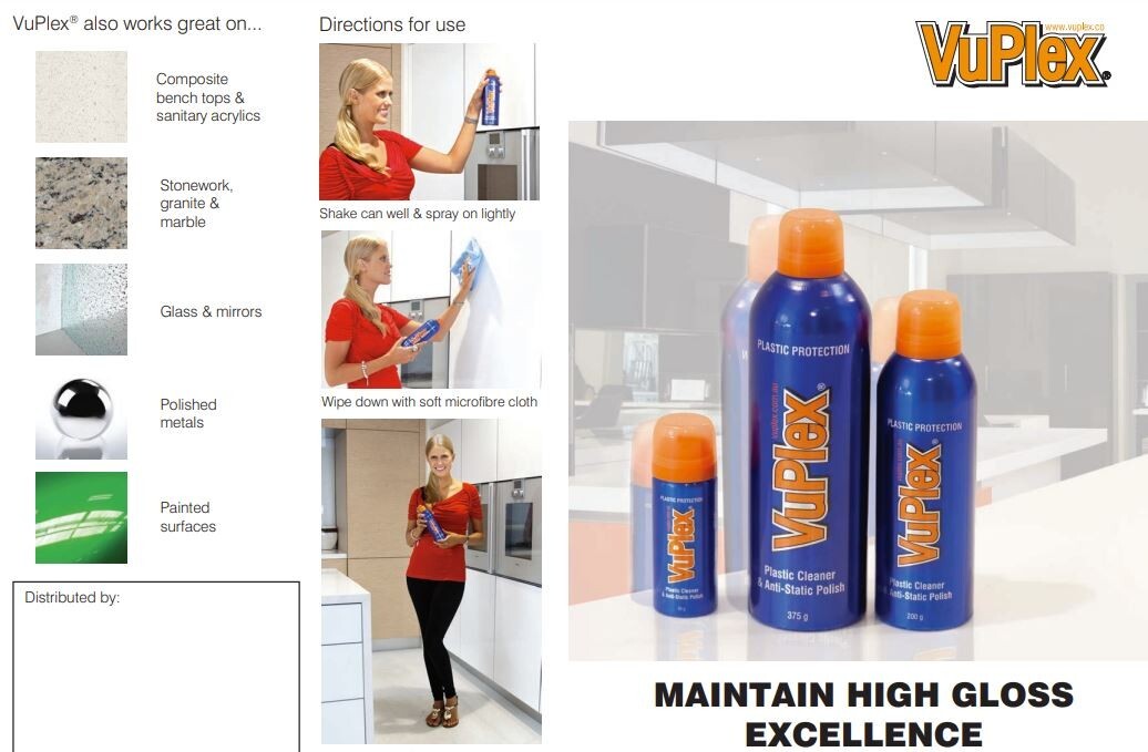 VuPlex Plastic Cleaner & Anti Static Polish 13.2oz LARGE CAN – Ships From USA
