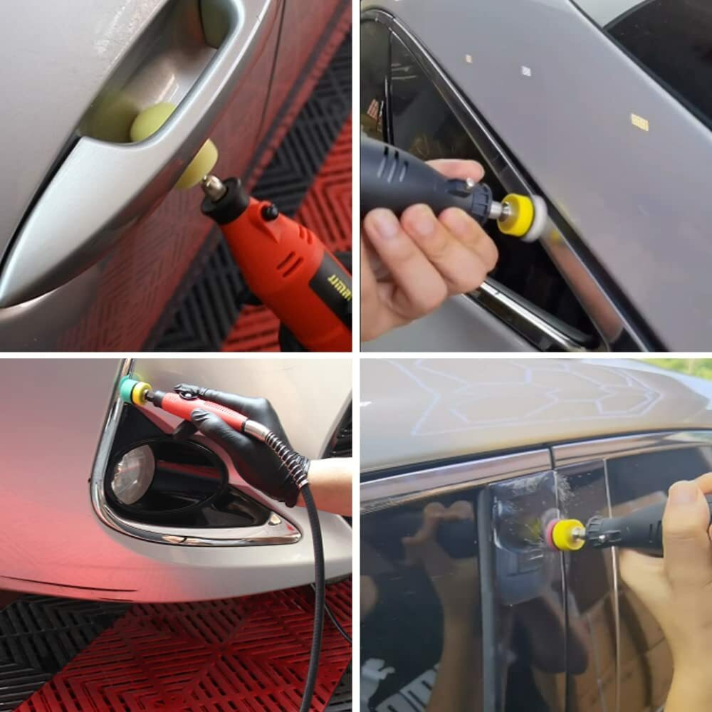 24pcs Burnishing Sponge Metal Pad Polishing Foam Cone Car Burnish Wheel Hub Tool