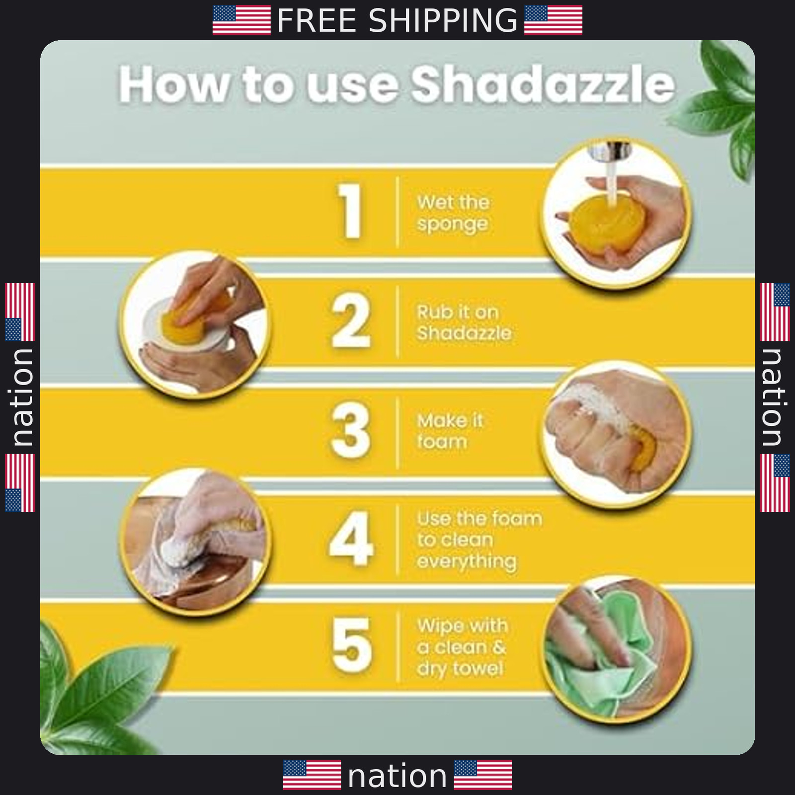 Shadazzle Eco-Friendly All-Purpose Cleaner & Polish ? Lemon Scent (1 Pack)