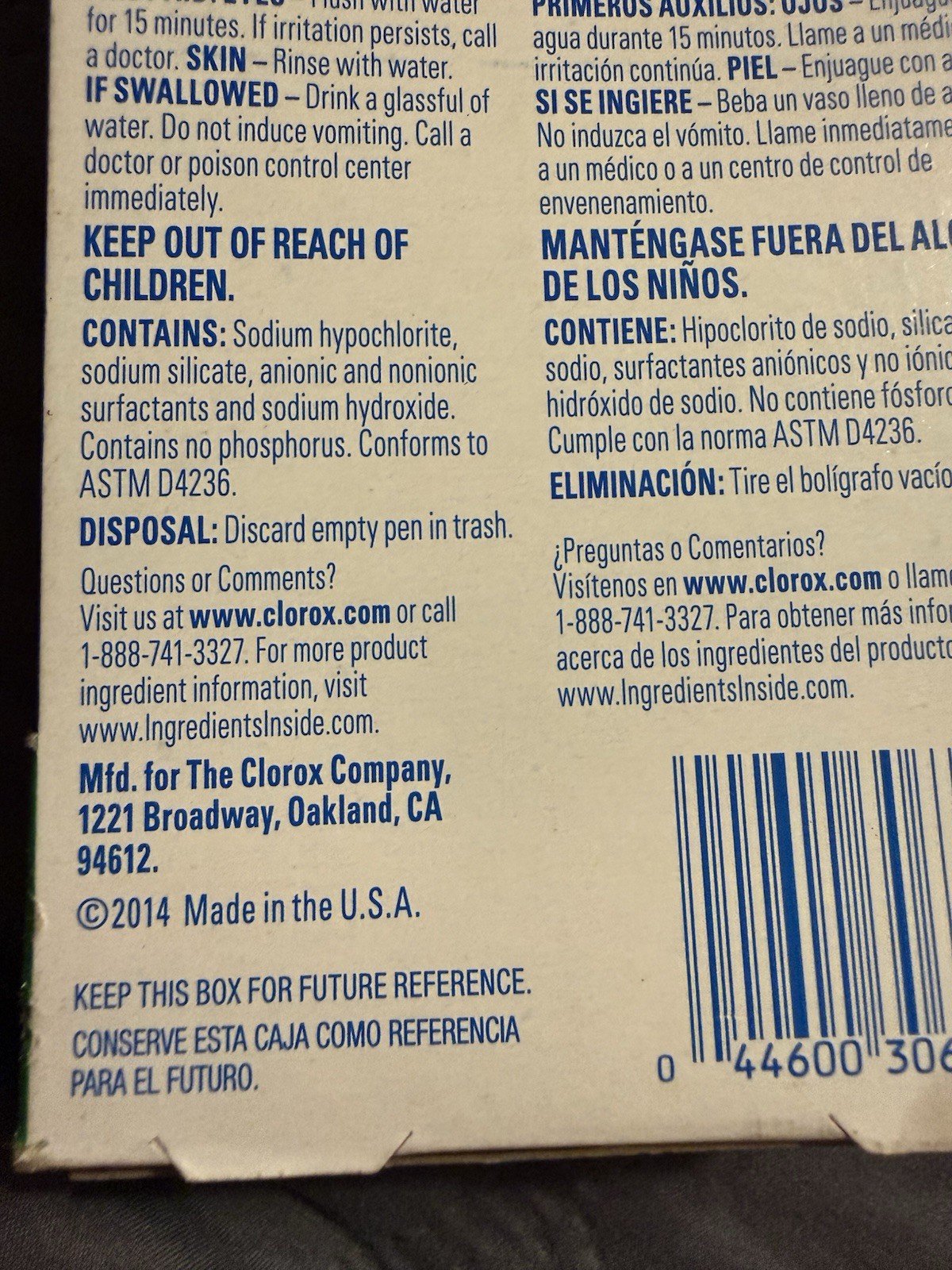 TILEX Tile & Grout Pen Removes Stains 2 oz Clorox Bleach NEW OLD STOCK