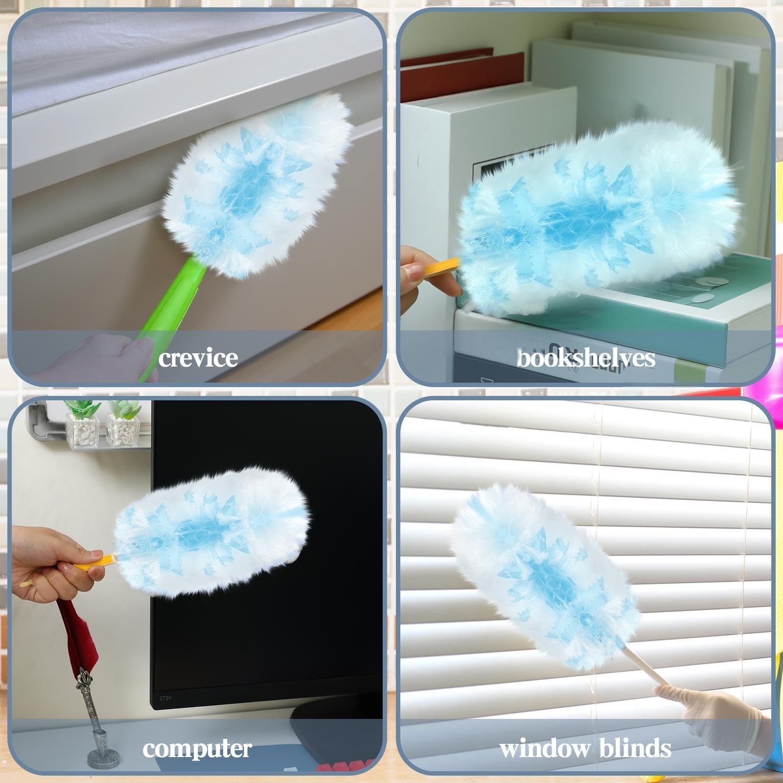 300 Pcs Duster Refills for Swiffer, Heavy Duty Disposable Cleaning Kit with Hand