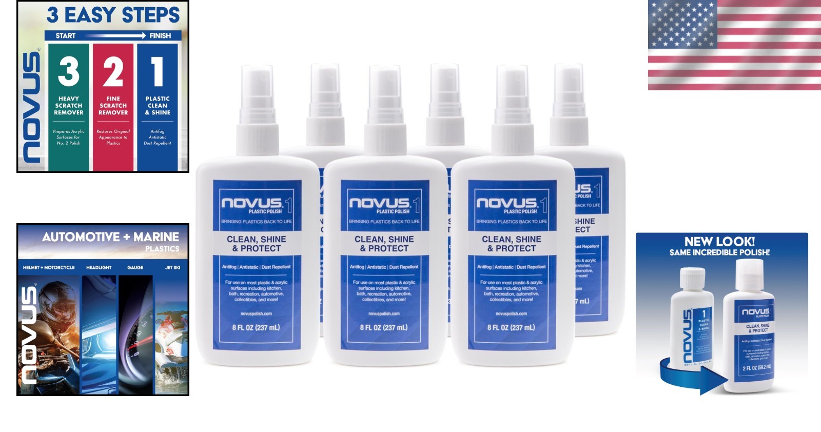 Plastic Clean & Shine 8oz x6 – Scratch Remover & Polish