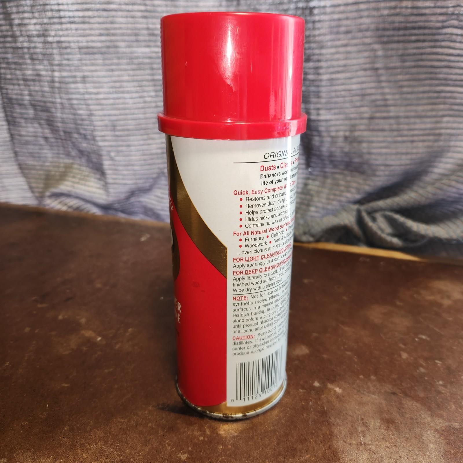 Vintage Scott’s Liquid Gold Wood Cleaner Pourable Top Non Aerosol 16oz Full
