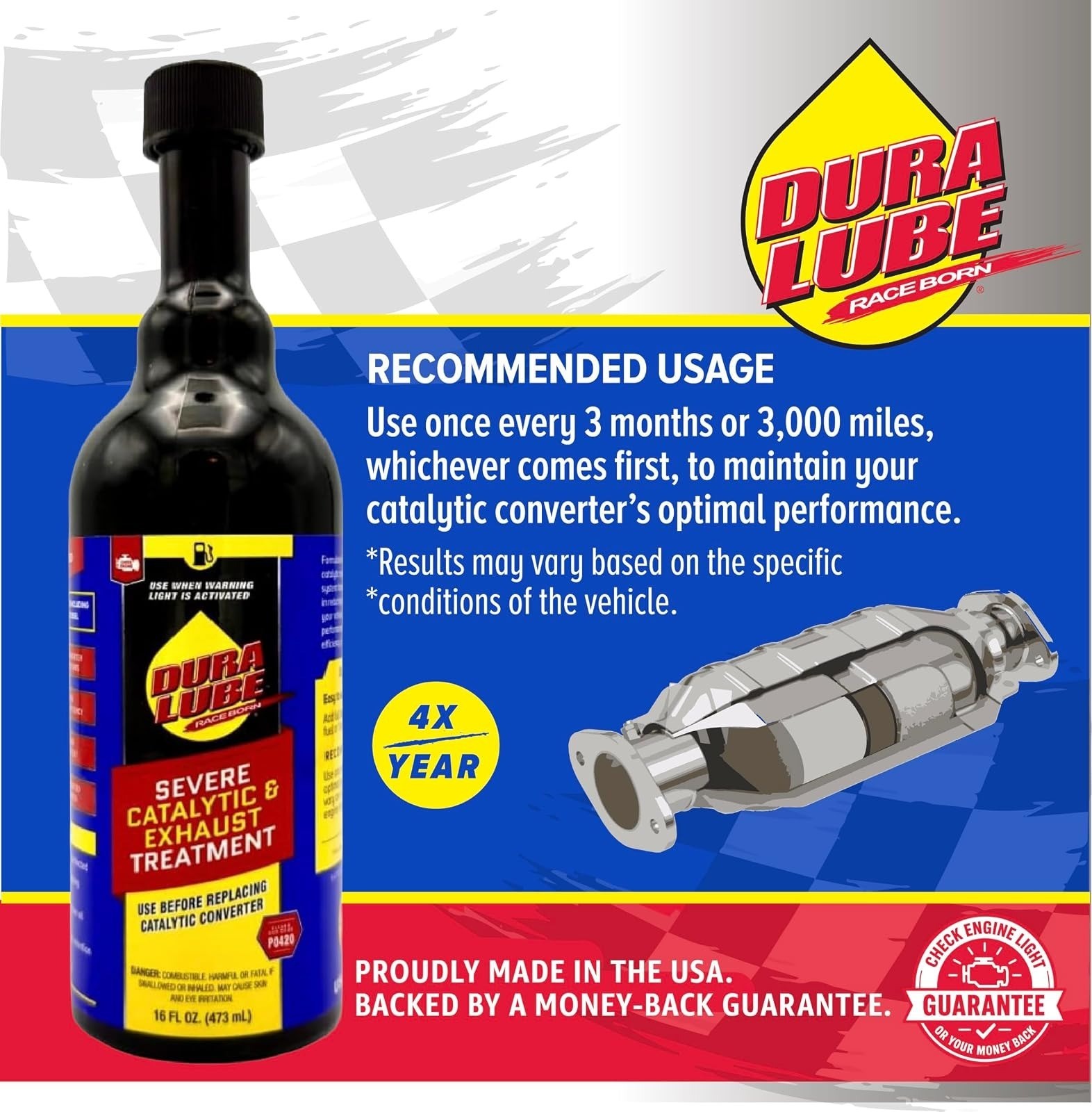 Dura Lube Severe Catalytic Cleaner Fuel Additive 16 Fl Oz 2-Pack