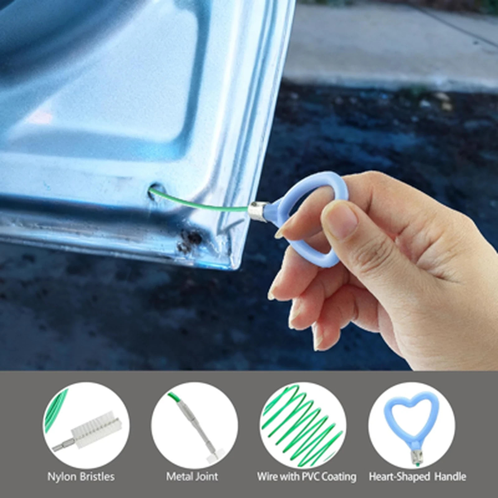 Sunroof Drain Cleaning Tool, Extra Long Flexible Pipe Cleaner, Car AC and