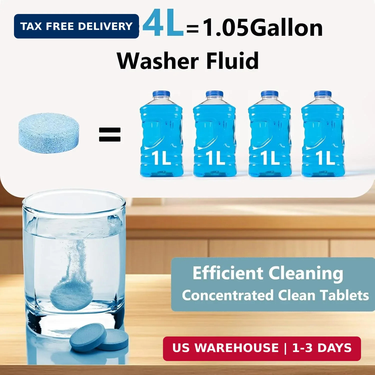 400pcs Car Windshield Washer Tablets – Concentrated Glass Cleaning Tablet Set