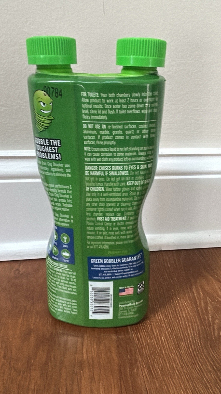 Green Gobbler Liquid Drain Clog Remover & Cleaner Septic 4 Uses- 2 pk of 2