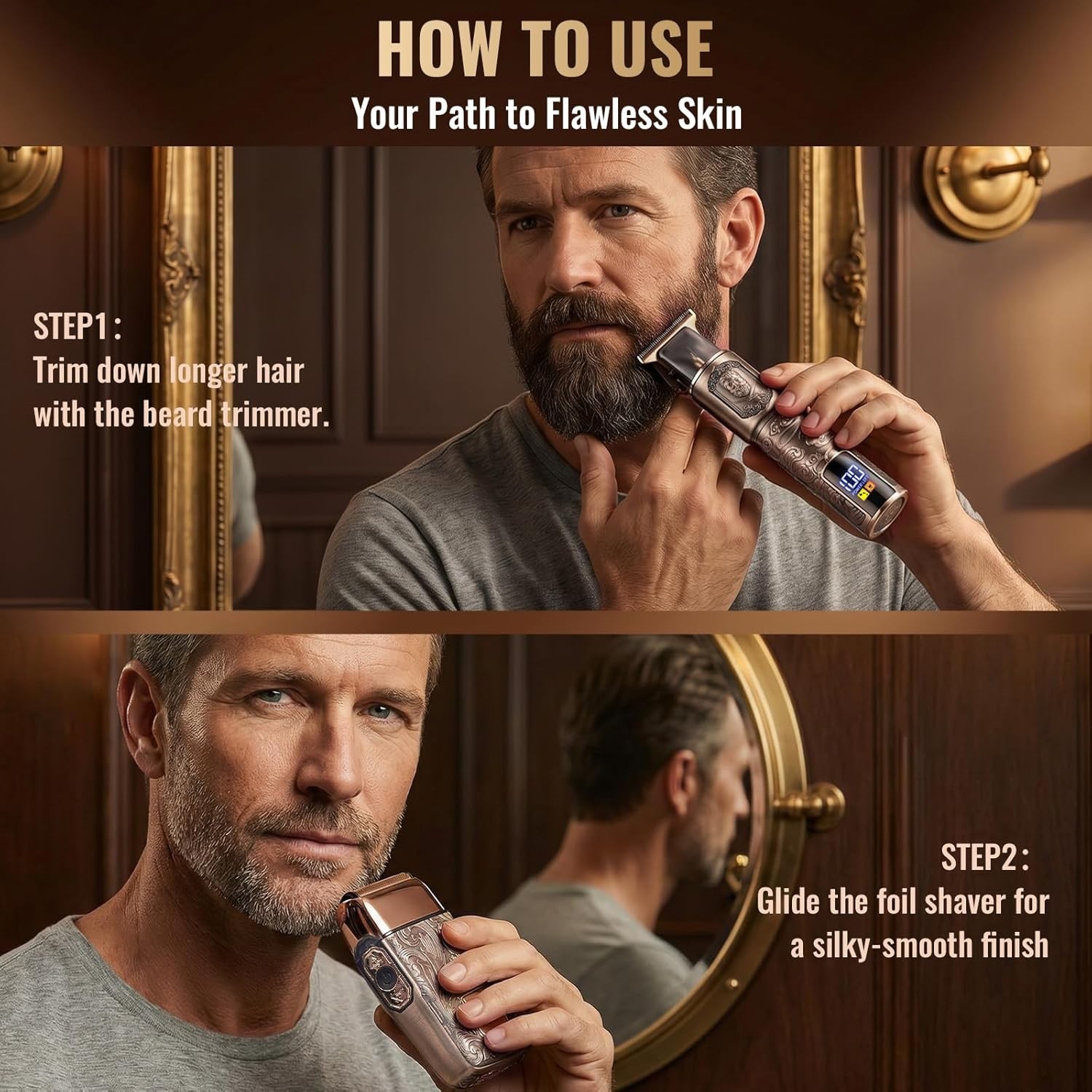 Ufree Foil Shavers Electric Razor for Men, Beard Trimmer Grooming Shaving Kit,