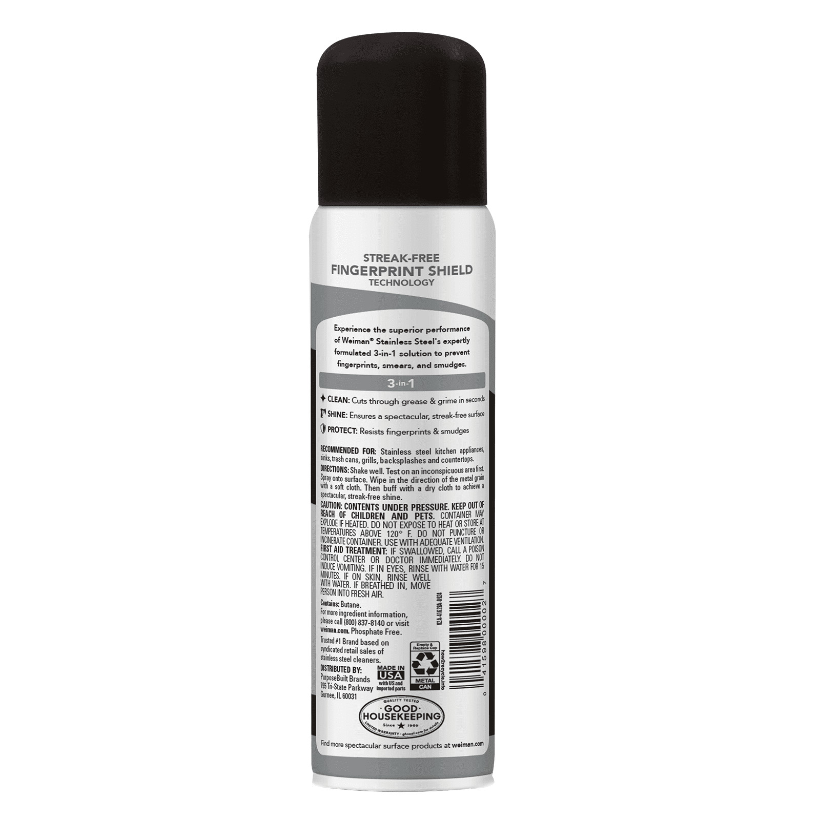 Weiman Stainless Steel Cleaner & Polish Spray for Kitchen and Home Appliances