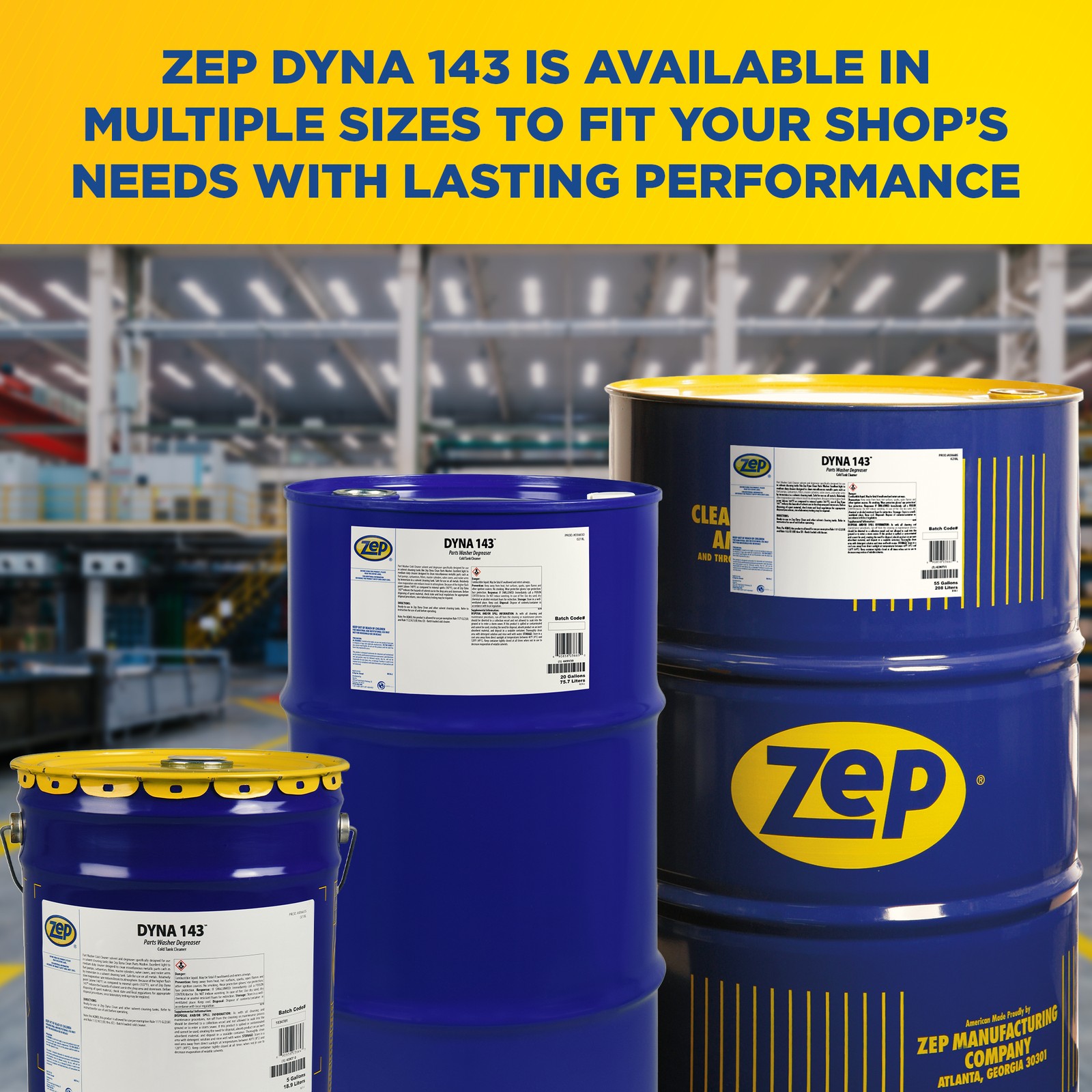 Zep Dyna 143 Parts Washer Solvent – 20 Gallon (1 Drum) 36650 – Designed for use