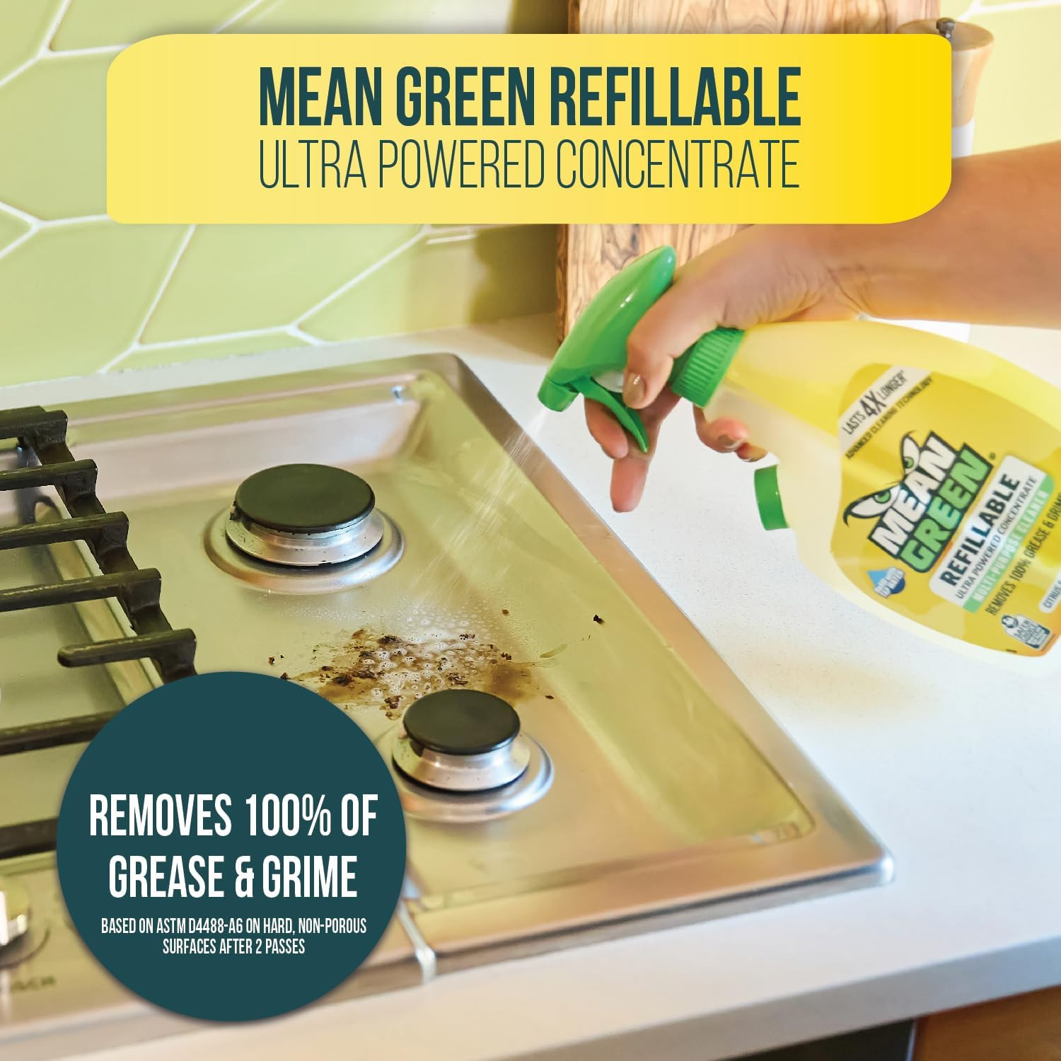 Refillable Ultra Powered Multi-Purpose Cleaner Concentrate, Citrus & Green Tea,