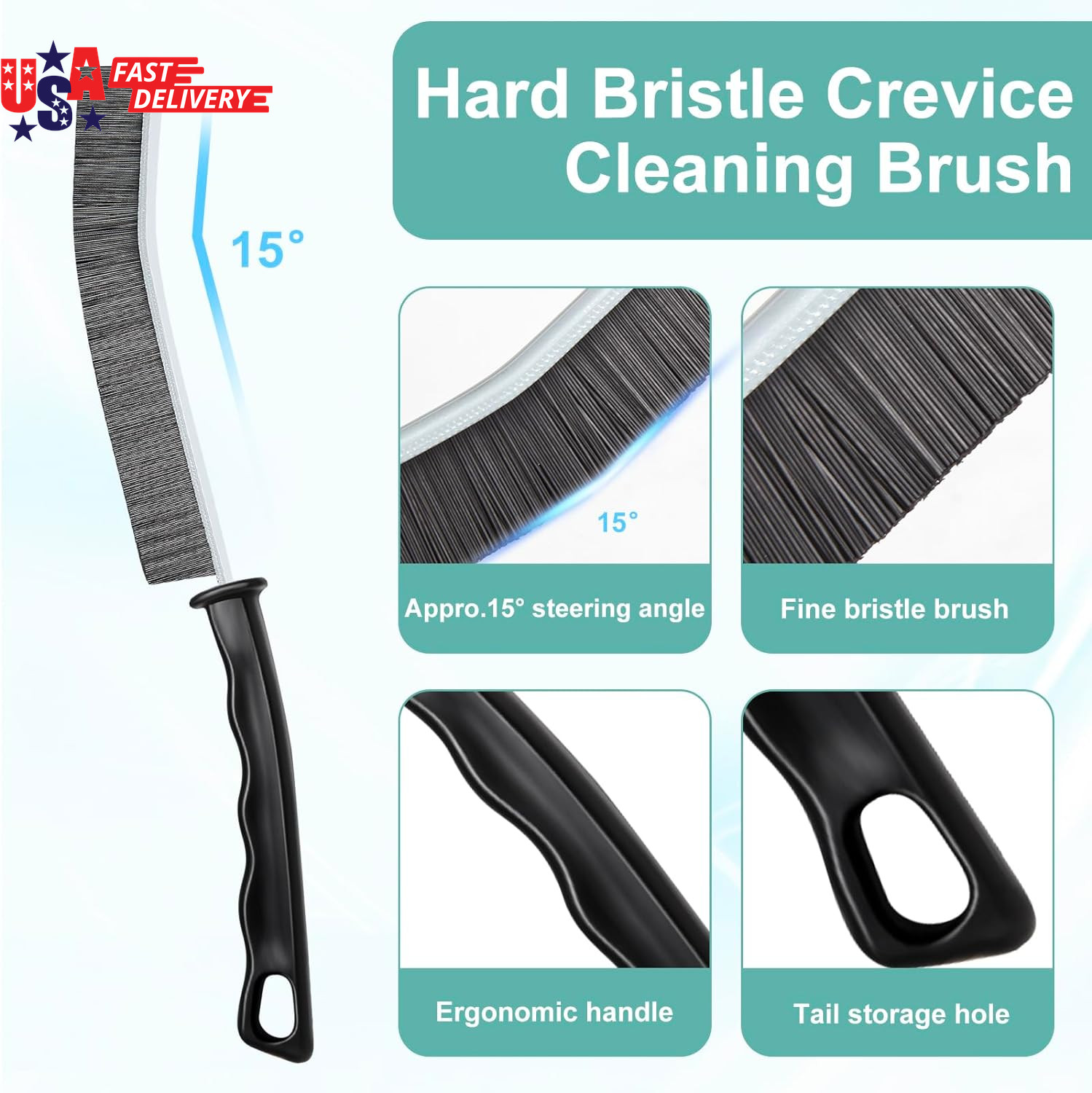 Crevice Cleaning Brush，Hard-Bristled Grout Brush，2026 New Multifunctional Gap Cl