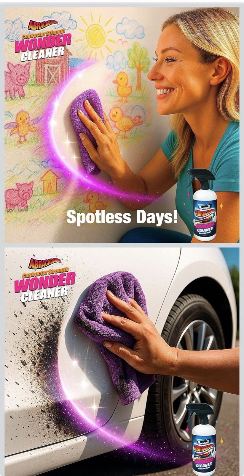 Abracadabra® Wonder Cleaner – As Seen on TV – 16 fl oz – Contractor Strength Sta
