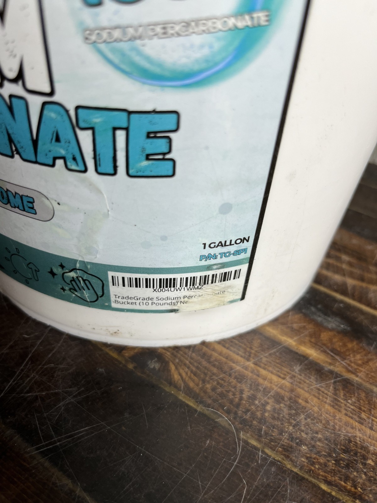 TradeGrade 100% Sodium Percarbonate 10lb Bucket Laundry & Home Oxygen Bleach