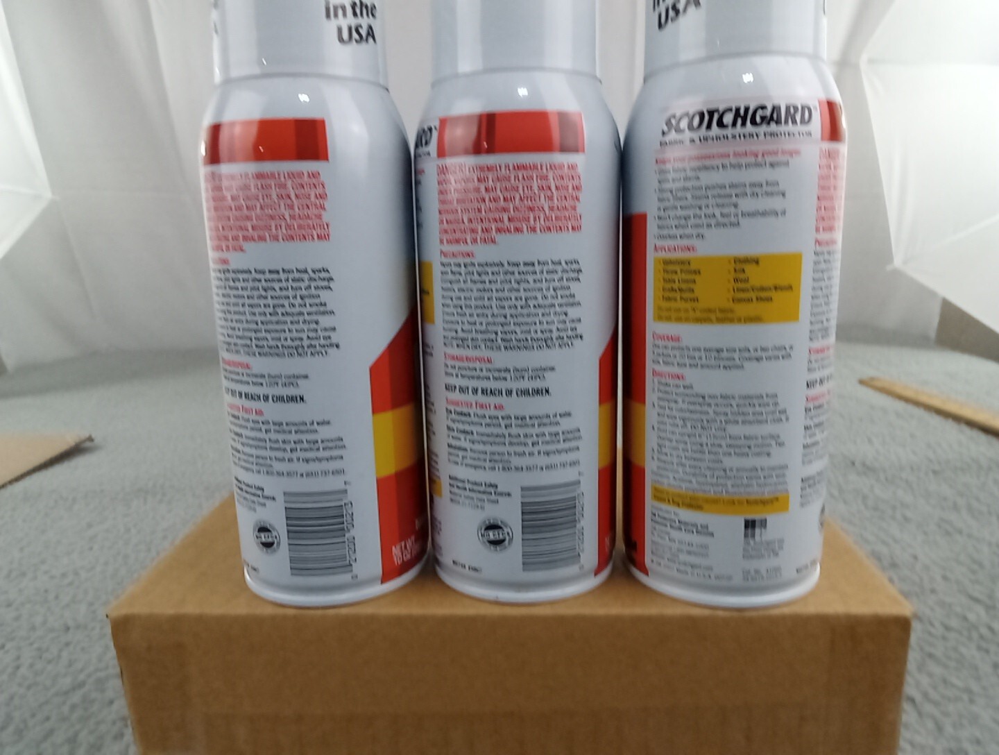 3x Scotchgard 3M Fabric Protector Scotchguard 10oz Cans 2007 Scotch Gard USA